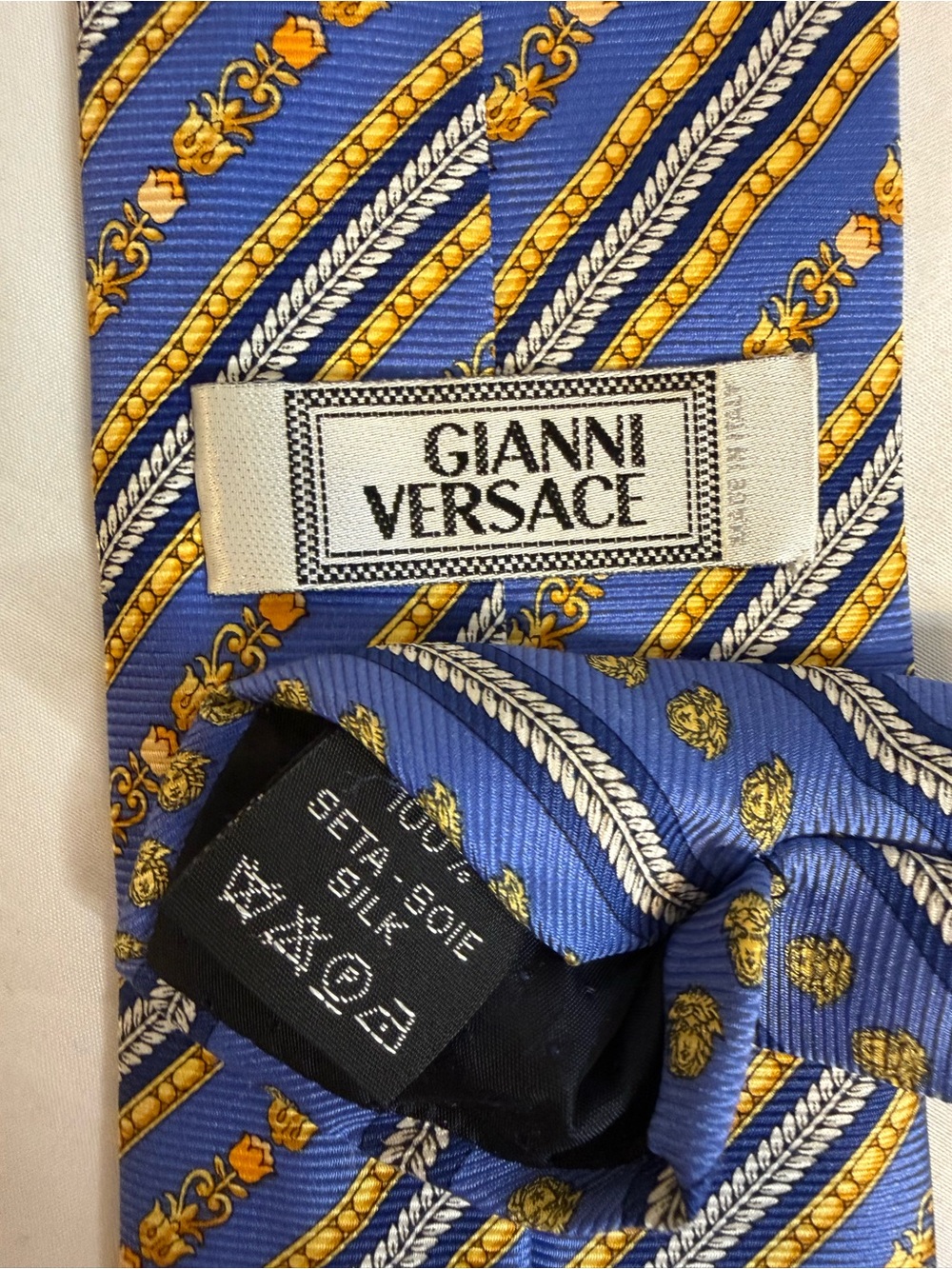 Vintage 90s, Gianni Versace, Italian Silk tie